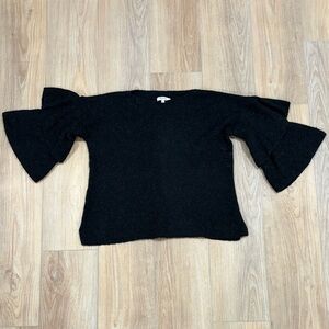 Madewell Black Bell-Sleeve Women's Sweater